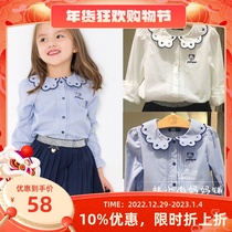 Clearance 2022 autumn Paw bear childrens clothing girls long-sleeved shirt PCBA92341M skirt PCWH92342M