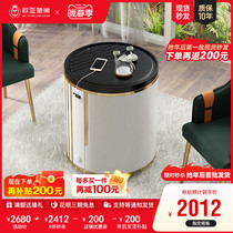 Balcony Light Luxury Utive Tea Desk Home Small Tea Car Removable Round Automatic Boiling Kettle Tea Table tea table and chairs Composition