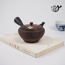 Japanese imported teapot Tokoname-yaki Tamakitsu-made Umehara Hirotaka-made urgent-whisker pot Single handle handmade Japanese bubble teapot