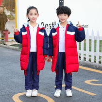 Children Cotton Padded Jacket Kindergarten 2021 Autumn Winter New Primary School Childrens sports class clothes thickened in cotton clothes school uniforms