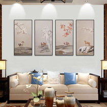 Hand-painted animal horse flower oil painting new Chinese living room hanging painting porch study office decoration painting horse to success