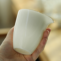 Chamfong Phnom Penh White Porcelain Fair Cup Multi Style Ceramic Tea Road Accessories Well Cup Public Cup Sub tea Tea Leakage Cup Tea tea