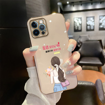 Suitable for apple 12promax mobile phone shell iPhone12promax female section 12pro mxas minimalist protective sleeve net red new A2412 all-bag anti-fall