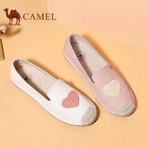 Camel Womens Shoes 2021 spring and summer shallow mouth Lofu shoes Flat fisherman shoes Comfortable foot casual shoes Soft sole shoes