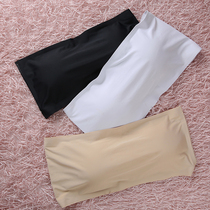 Solid color with seamless ice silk wrapped breast single-breasted female slim strapless Joker summer base vest chest pad