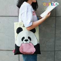 Xice ANIMALS joint name genuine panda canvas bag shoulder canvas bag student female AU125