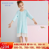 (Milk Series) Adore Children Official Girl Girl Girl Spring Summer Middle Sleeve Home Pyjamas Can Be Externally Worn