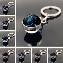 twelve Constellations Water Crystal Ball Can Pop Love Bag Key Button Pendant Send Girl Gift Crystal Glass Ball Transparent