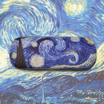 Van Gogh oil painting glasses case Male Jane about portable eye case Creative personality Retro art Near-view eye mirror box anti-press