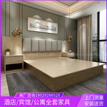 Hotel Furniture Standard Room Full Bed TV Cabinet Apartment Rental Room Business Hotel Furniture Customized Express Hotel Bed