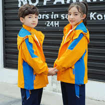 Primary school uniform Autumn and winter suit Sports stormtrooper plus velvet thickened three-piece set of British class clothes Kindergarten garden clothes