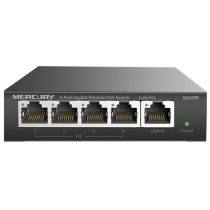 MERCURY MERCURY SG105P full gigabit 5 Port PoE network switch 4GE(PoE) 1GE wireless AP monitor POE power supply module 10