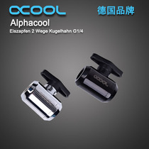 Water-cooled joint Alphacool Ou all copper G1 4 double internal teeth water stop ball valve water valve black silver