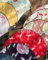 Retain the good memories of summer and wind flower cloth 18 summer cloth bamboo Pu fan Literary and artistic round fan Handmade group fan