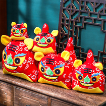 New Year decorations 2022 Tiger years Spring Festival Cute Zodiac Cartoon Fu Characters Tiger Paparazzi Puppet Puppet to send children