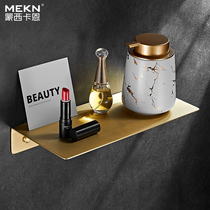 Nordic brass shelf flat partition bathroom mirror front dressing table toilet storage rack Wall tray Wall Wall