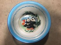  Enamel basin Panda has knock second-hand thrift nostalgic collection film and television props