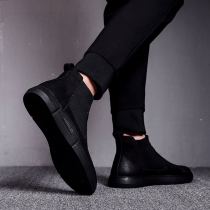 High Gang Martin Boot Mens 2021 New Winter Male Tide Shoes Plus Suede Thickened 100 lapped Korean version High Leather Male Tide