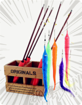 Foreign trade tail single telescopic fishing rod Caterpillar cat cat stick let cats fly around cant catch cats will break]