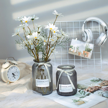 Eurostyle vase swing parlor living-room floral floral light extravagant minimalist glass transparent water raised floral lily decorations suit