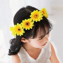  White flower girl adult girl garland headdress props handmade flower award new product dance dance head flower Xiaoqing