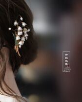 Small clip female headgear orchid hairhairclip edge clip ancient style Han clothes Song accessories brooch high-end womens side