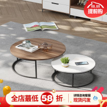 Nordic modern creative round small coffee table flower few Net Red simple small household TV cabinet tea table combination