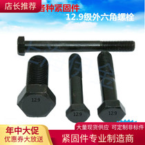 12 9 level outer hexagonal screw m22 * 45-m22 * 250 lengthened high strength Outer hexagonal head bolt din931 933