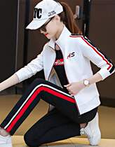 Mengling snow sweater women 2020 autumn and winter new womens Korean fashion large size three-piece sportswear jacket women