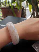 Muzi shopkeeper and Tian Jade Qinghai material yugou White Jade osmanthus cake peace bracelet