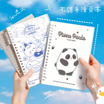 A5 Handle Page is a deleterious high value cute cartoon crossline Students Classroom Notebook college student examination with B5 simple replacement of core notepad diary