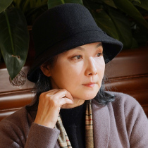 Old man wool hat female autumn and winter middle-aged mother top hat Old Man Winter basin hat grandmother old lady hat