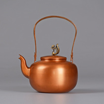 God carving copper master pure handmade copper pot thickened copper pot Japanese kettle cooking teapot tea tea set
