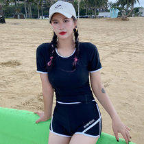 Swimsuit micro-fat girl sports wind Summer cover with slim conservatism 2022 New spa two sets