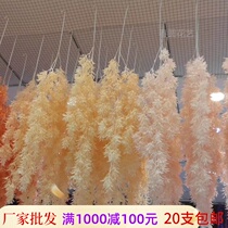 Wedding Hall ceiling flower wedding champagne ceiling floral flower material 2020 new decorative fake flower hanging wall rime