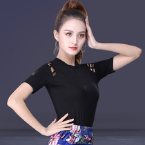 2020 new adult Latin dance costume summer short sleeve top modal square dance costume practice dance