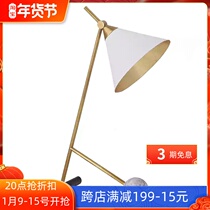 American metal marble Nordic post-modern hotel model room designer living room light luxury bedroom study table lamp