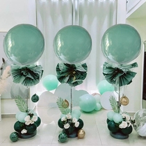 Double 11 Christmas Green Balloon Arrangement Air Flutbag Paper Columns Shop Mall Event Festivities Trim 4S Che Row