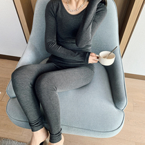 Xixi women Europe station 2020 winter New Warm round neck cashmere underwear plus pants set 42108