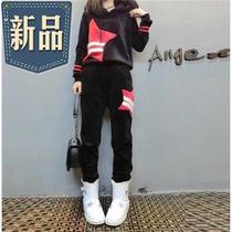 Plus velvet padded fashion casual sports suit women m suit 2018 autumn and winter New Fashion