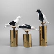 Modern New Chinese Creative Bird Swing Piece Living Room Home TV Cabinet Xuanguan Furnishing Boilerplate Room Soft Adornment