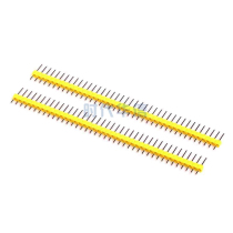 Yellow contact pin 2 54mm 1x40pin single row pin single row of contact pin