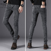 Rich bird jeans mens Tide brand spring and summer slim foot pants mens 2020 new casual stretch straight trousers men