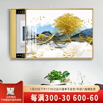Modern simple light luxury electric meter box decorative painting without punching new Chinese electric gate box blocking box dining room living room hanging picture