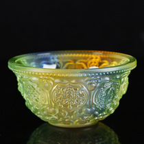 Buddhist utensils high-end offering eight auspicious bowls for bowls round Buddhism Buddhist supplies glass
