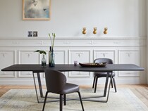 Nordic retro solid wood dining table loft rectangular office desk Simple wrought iron long table design conference table