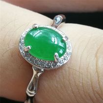 s925 silver inlaid box Myanmar A goods Jade Violet green ring bracelet pendant pendant earrings boutique a