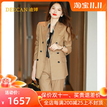 High end big name wool professional suit female 2021 autumn and winter New Korean fashion general manager business dress suit