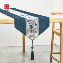 Zen tea mat new Chinese table flag tea table tea cup mat tea table long tea towel modern simple tea table fabric tea mat