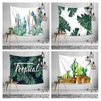 Green plant ins Nordic hanging cloth modern simple photo background cloth sofa bedside wall decoration cloth table cover cloth
